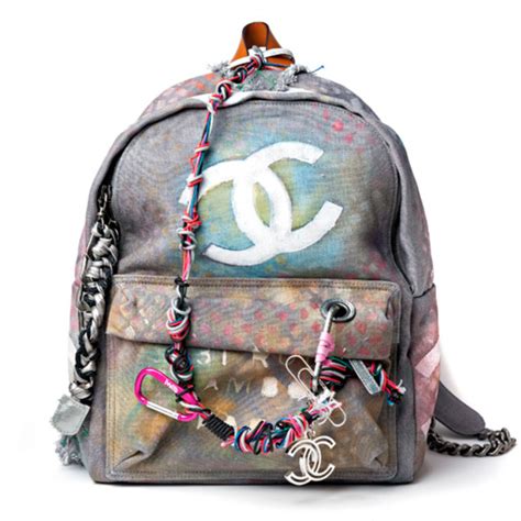 chanel timeless backpack|authentic chanel graffiti backpack.